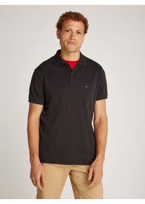 Tommy Hilfiger Herren Poloshirt "LIQUID COTTON ESSENTIAL REG POLO", schwarz, casual, Gr. XL, Jersey, Obermaterial: 100% Baumwolle, Shirts