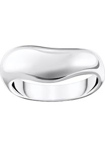 Thomas Sabo Damen Fingerring "mit geschwungener Form, Bold Elegance", 60, Silber 925 (Sterlingsilber), 7,5mm, silber, Silber 925 (Sterlingsilber),