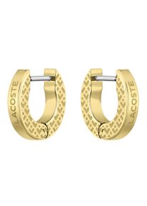 Lacoste Herren Paar Creolen "Schmuck Edelstahl Ohrrschmuck Ohrringe L'ESSENTIEL", Edelstahl, gold, Edelstahl, Ohrringe