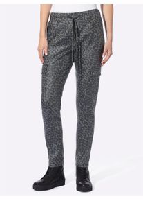 Heine Damen Webhose, schwarz, Gr. 38, unifarben, 77% Viskose, 19% Polyamid, 4% Elasthan, Hosen