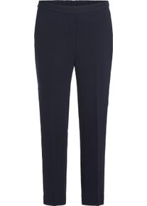 Tommy Hilfiger Damen Webhose "CREPE SLIM PULL ON PANT", blau, klassisch, Gr. 38, unifarben, Cru00eape, Obermaterial: 100% Polyester, Hosen, mit