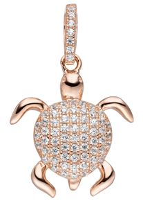 Jobo Damen Ketten-Anhänger "Anhänger Schildkröte", Silber 925 (Sterlingsilber), rosa, Silber 925 (Sterlingsilber), Schmuckanhänger, 925 Silber