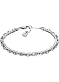 Fossil Damen Armband "Schmuck Geschenk Metall Armkette Heritage, JA7272710, JA7273040", Metall, silber, Metall, Armbänder, mit Glasstein