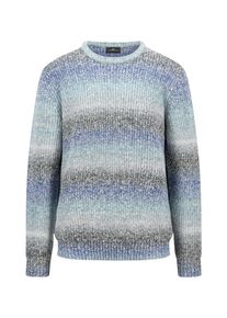 Fynch-Hatton Herren Rundhalspullover, blau, casual, Gr. M, gestreift, Strick, Obermaterial: 58% Baumwolle, 34% Polyacryl, 8% Polyester, Pullover, mit