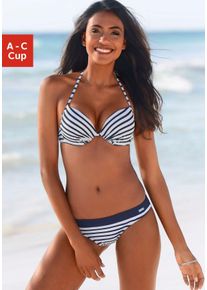 Venice Beach Damen Push-Up-Bikini-Top "Summer", bunt, Gr. 34, gestreift, Polyamid, Bikini-Oberteile, mit wattierten Cups