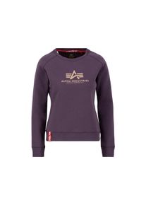 Damen Sweater "Alpha Industries Women - Sweatshirts New Basic Sweater Women", lila, Gr. L, Alpha Industries, Obermaterial: 80% Baumwolle, 20%