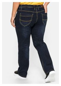 sheego Damen Stretch-Jeans "Große Größen", blau, casual, Gr. 108, unifarben, Obermaterial: 98% Baumwolle, 2% Elasthan, Jeans, mit gerader Beinform,