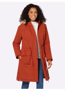 Casual Looks Damen Kurzmantel, rot, Gr. 40, unifarben, unifarben mit Farbeinsatz, unifarben mit Farbeinsätzen, 100% Polyester, Bündchen:100%
