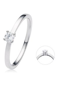 ONE ELEMENT Damen Diamantring "0.2 ct Diamant Brillant Ring aus 585 Weißgold", 59, Weißgold 585-Diamanten, silber, Weißgold 585, Diamanten,