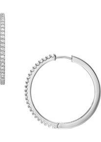 Fossil Damen Paar Creolen "Schmuck Metall Ohrringe Ellis, JA7261710, JA7274040", Metall, silber, Metall, Ohrringe, mit Zirkonia (synth.)