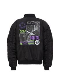 Herren Bomberjacke "Alpha Industries Men - Bomber Jackets MA-1 NASA Skylab", schwarz, Gr. L, Alpha Industries, Obermaterial/Futter: 100% Nylon,