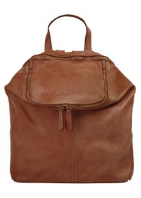 Samantha Look Cityrucksack, braun, Rindsleder, Leder, Retro, casual, Rucksäcke, echt Leder, Made in Italy