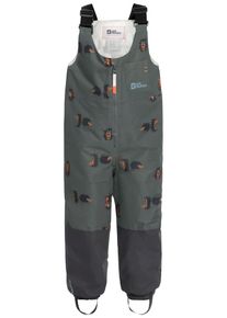 Jack Wolfskin Kinder Outdoorhose "GLEELY 2L INS PRINT BIB K", grün, Gr. 140, 1. OBERSTOFF 100% POLYESTER, 2. OBERSTOFF 100% POLYAMID, FUTTER 100%