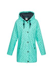 DEPROC Active Damen Regenjacke "Friesennerz HALIFAX ANCHOR WOMEN", blau, casual, Gr. 40, Obermaterial: 100% Polyurethan; Futter: 100% Polyester,