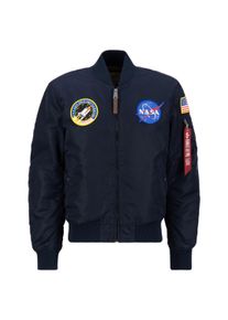Herren Bomberjacke "Alpha Industries Men - Bomber Jackets MA-1 VF Vintage Fit NASA", blau, Gr. XXXL, Alpha Industries, Obermaterial: 100% Nylon,