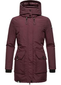 Navahoo Damen Winterjacke "Blizzardstorm", rot, modisch, Gr. M, Oberstoff: 70% Baumwolle, 30% Nylon, Futter: 100% Polyester, Wattierung: 100%
