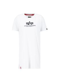 Damen Shirtkleid "Alpha Industries Women - T-Shirts Basic T Long Women", weiß, Gr. XS, Alpha Industries, Obermaterial: 100% Baumwolle, Kleider