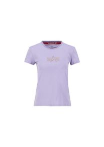 Damen T-Shirt "Alpha Industries Women - T-Shirts Crystal T Women", lila, Gr. M, Alpha Industries, Obermaterial: 100% Baumwolle, Shirts