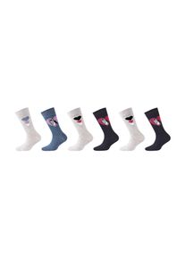 Camano Kinder Socken "Socken 6er Pack", Gr. 27, blau, 67% Baumwolle 32% Polyamid 1% Elasthan, Socken