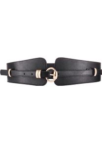 Lascana Damen Taillengürtel "2in1 Gürtel", schwarz, elegant,feminin,modisch, Gr. 85, Lederimitat, Gürtel, für Kleid & Overall, Bauchgürtel,
