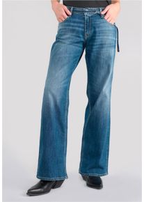 Damen Bequeme Jeans "LAURYN", blau, Gr. 26, Le Temps Des Cerises, 89% Baumwolle, 11% Synthetik, Jeans, mit Bootcut-Schnitt