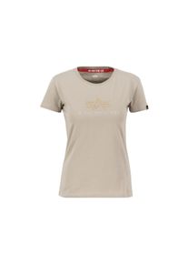 Damen T-Shirt "Alpha Industries Women - T-Shirts Crystal T Women", beige, Gr. XS, Alpha Industries, Obermaterial: 100% Baumwolle, Shirts