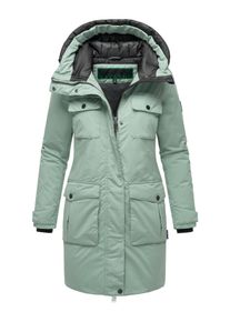 Navahoo Damen Winterjacke "Eissturm 14", blau, sportlich, Gr. M, Material: 100% Polyester, Jacken, Wasserabweisende Jacke mit Kapuze