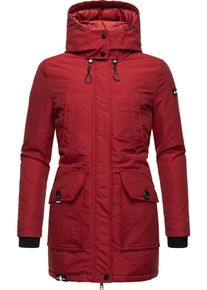Navahoo Damen Winterjacke "Blizzardstorm", rot, modisch, Gr. XS, Oberstoff: 70% Baumwolle, 30% Nylon, Futter: 100% Polyester, Wattierung: 100%