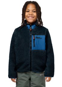 Jack Wolfskin Kinder Fleecejacke "ICE CURL JACKET K", blau, sportlich, Gr. 104, Fleece, Obermaterial: 100% Polyester, Jacken, aus 300er-Fleece