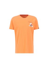 Herren T-Shirt "Alpha Industries Men - T-Shirts Flying Buzz Small Logo T", orange, Gr. S, Alpha Industries, Obermaterial: 100% Baumwolle, Shirts