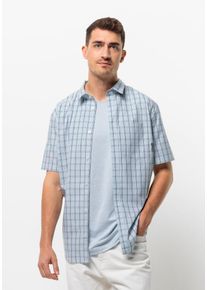 Jack Wolfskin Herren Kurzarmhemd "HOT SPRINGS SHIRT M", blau, Gr. S, OBERSTOFF: 100% BAUMWOLLE, Hemden