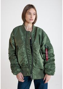 Damen Bomberjacke "Alpha Industries Women - Bomber Jackets CWU MA-1 Bomber NC Women", grün, Gr. L, Alpha Industries, Obermaterial: 100% Nylon,