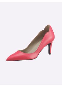 Heine Damen Pumps, Gr. 36, pink, Leder, Glattleder, feminin, Schuhe