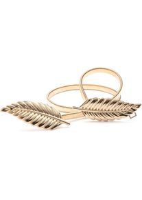 Lascana Damen Taillengürtel "Schmuckgürtel", gold, feminin,casual,modisch, Gr. S, leicht glänzend, Metall, Gürtel, elastischer Gürtel für Kleid &