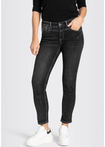 MAC Damen Straight-Jeans "RICH SLIM", grau, casual, Gr. 40, Denim/Jeans, Obermaterial: 71% Baumwolle, 16% Polyester, 11% Modal, 2% sonstige Fasern,