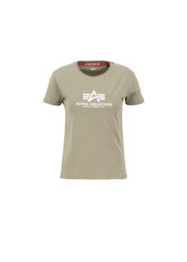 Damen T-Shirt "Alpha Industries Women - T-Shirts New Basic T Women", grün, Gr. XS, Alpha Industries, Obermaterial: 100% Baumwolle, Shirts