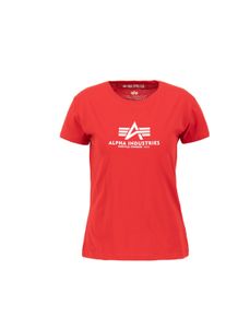 Damen T-Shirt "Alpha Industries Women - T-Shirts New Basic T Women", rot, Gr. S, Alpha Industries, Obermaterial: 100% Baumwolle, Shirts
