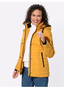Casual Looks Damen Steppjacke, gelb, Gr. 42, unifarben, 100% Polyester, Wattierung:100% Polyester, Jacken
