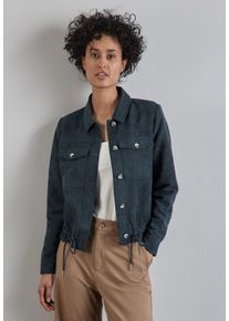 Street One Damen Cordjacke, grün, casual, Gr. 46, unifarben, Stoff, 100% Polyester, Jacken, mit Brusttaschen
