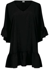 Rosa Faia Damen Strandkleid "Style Akalani", schwarz, Stoff, Obermaterial: 100% Polyester, clean, ethno, unifarben, casual, Kleider, kurzes, weich