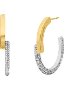 Michael Kors Damen Paar Creolen "Schmuck Geschenk Silber 925 Premium Kors Brilliance, MKC1752CZ931", Silber 925 (Sterlingsilber), gold, Silber 925