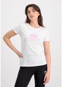Damen T-Shirt "Alpha Industries Women - T-Shirts New Basic T Wmn NP", pink, Gr. XS, Alpha Industries, Obermaterial: 100% Baumwolle, Shirts