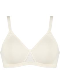 Naturana Damen Bügelloser BH, Gr. 95, beige, Obermaterial: 80% Polyamid, 20% Elasthan, unifarben, feminin, BHs, mit eleganten Spitzendetails