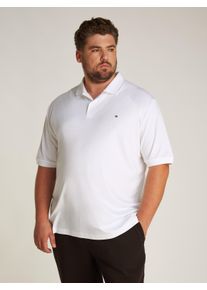 Tommy Hilfiger Big & Tall Herren Poloshirt "BT-LIQUID COTTON ESSENTIAL POL-B", weiß, casual, Gr. 5XL, TOMMY HILFIGER BIG & TALL, unifarben, Web, Obermaterial: 100% Baumwolle,