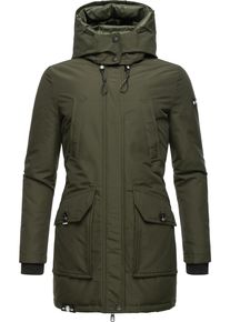 Navahoo Damen Winterjacke "Blizzardstorm", grün, modisch, Gr. XS, Oberstoff: 70% Baumwolle, 30% Nylon, Futter: 100% Polyester, Wattierung: 100%
