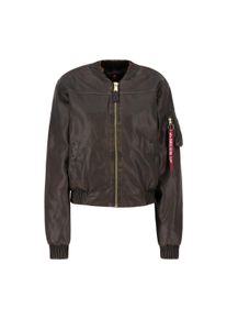Damen Bomberjacke "Alpha Industries Women - Bomber Jackets MA-1 FL Vintage Women", braun, Gr. XS, Alpha Industries, Obermaterial: 100% Polyurethan,
