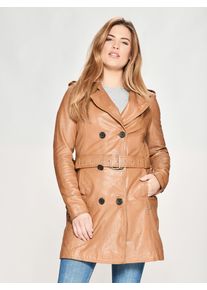 Maze Damen Langjacke "Culima", braun, Gr. XL, Obermaterial: 100% Lammleder / Futter: 100% Polyester, Jacken