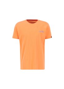 Herren T-Shirt "Alpha Industries Men - T-Shirts Holographic SL T-Shirt", orange, Gr. XXL, Alpha Industries, Obermaterial: 100% Baumwolle, Shirts