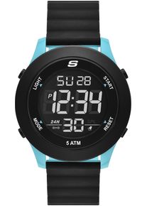 Skechers Herren Chronograph "ROSENCRANS", schwarz, Armbanduhren, Quarzuhr, Armbanduhr, Herrenuhr, Silikonarmband, digital, Wochentag