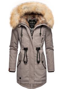 Navahoo Damen Wintermantel "Bombii", grau, modisch, Gr. XXL, Oberstoff: 100% Baumwolle, Futter: 100% Polyester, Wattierung: 100% Polyester,